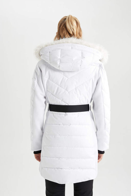 Водоотталкивающая парка узкого кроя с капюшоном DeFactoFit  фото 8