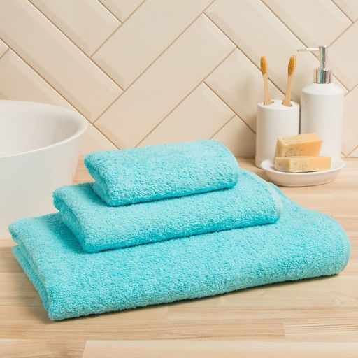 Полотенце махровое Экономь и Я 50*90см, цв. голубой, 100% хлопок, 320 гр/м2  фото 2