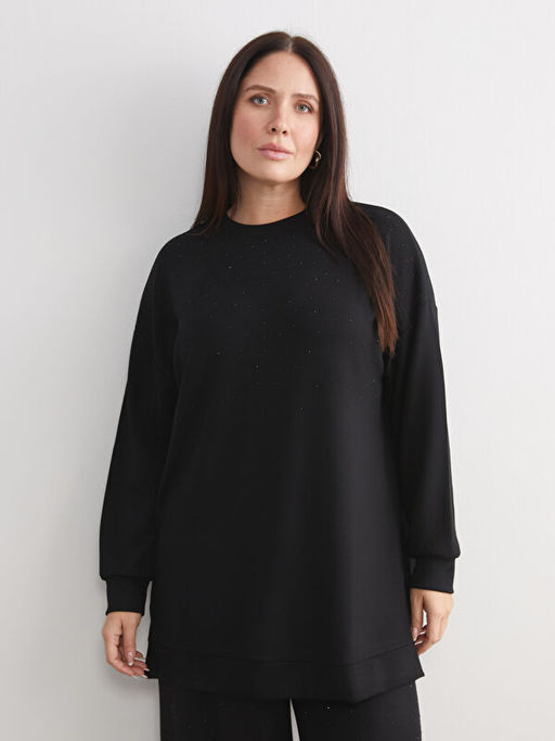 Bisiklet Yaka Kad?n Sweatshirt Tunik
