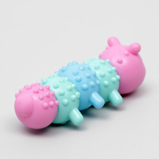 Игрушка жевательная Гусеница, TPR, 12,5 см, микс цветов - Пижон фото 3