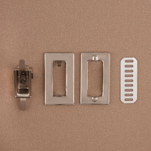 Застёжка для сумки, 4.4×2.5 см, цвет серебряный