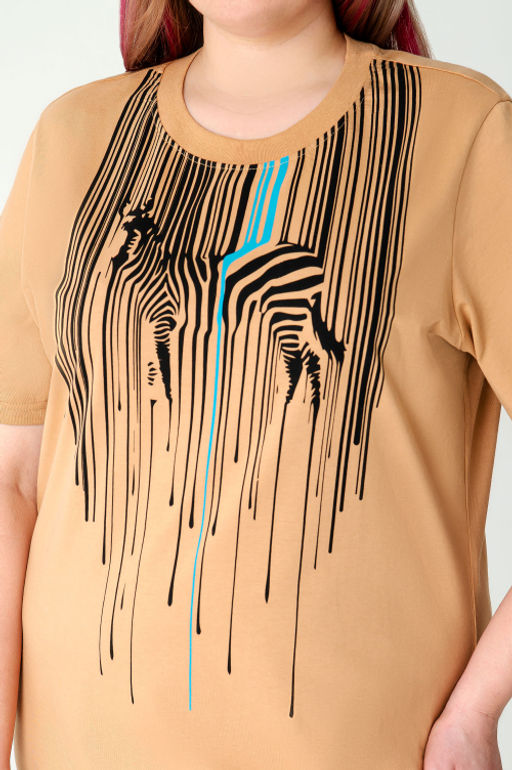 Арт. 4155 Туника женская 52-60 (5 шт) Цвет:бежевый - Калинка фото 4