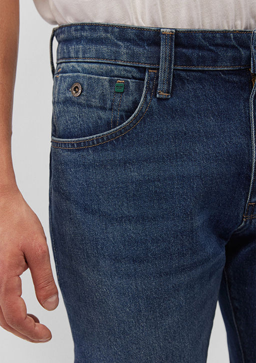 London Regenerative Koyu Mavi Denim Jean Pantolon  фото 7