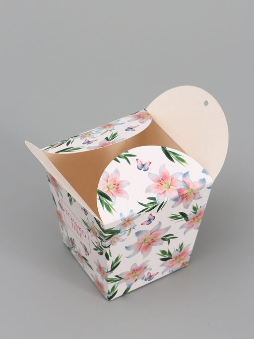 Цена за 5 шт. Бонбоньерка «Лилии», 7.5×8×7.5 см