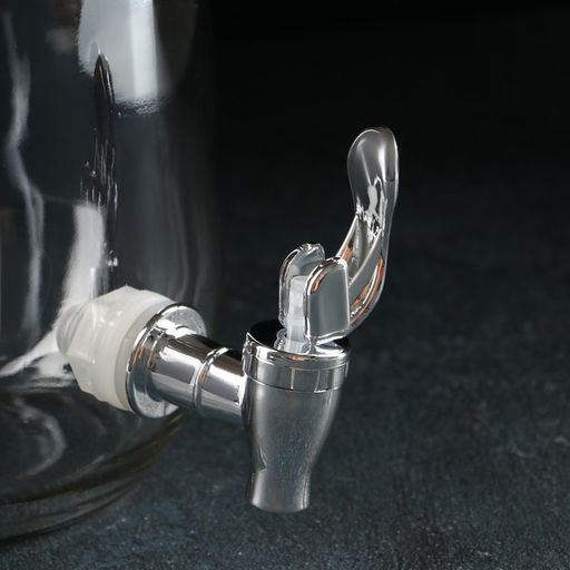 Кувшин стеклянный «Вся сила в пиве», 3 л, с нажимным краном, с ручкой держателем, в коробке