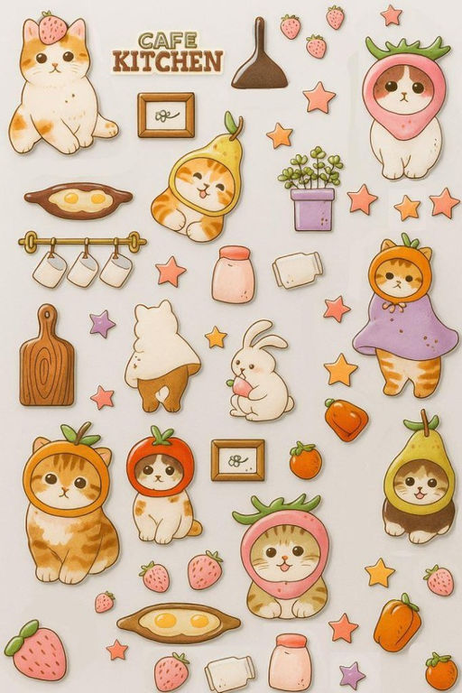 Наклейки Kitchen cats
