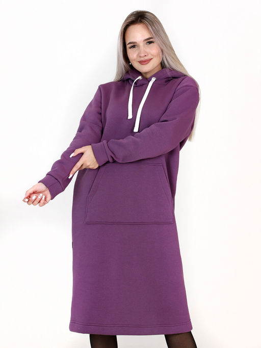 Платье женское П-162 (футер 3х нитка с начесом) Индиго - Elenatex фото 7