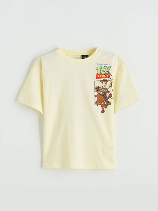 Bisiklet Yaka Toy Story Bask?l? Erkek ?ocuk Ti??rt