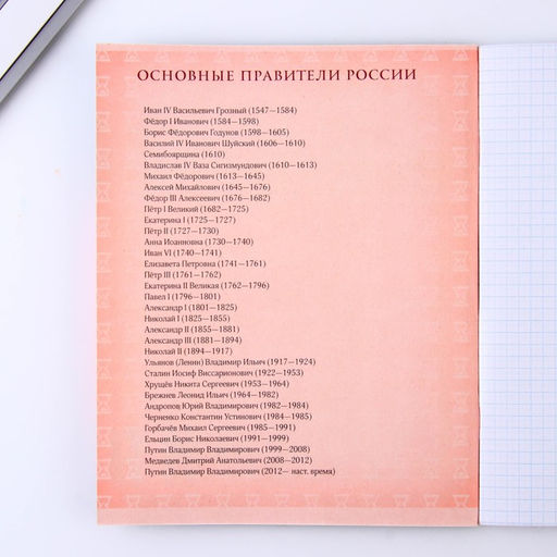 Предметная тетрадь, 48 листов, ШРИФТЫ, со справ. мат. История, обложка мелованный картон 230 гр., внутренний блок в клетку 80 гр., белизна 96% - Artfox study фото 6