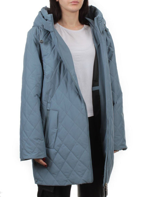 F-806 GRAY BLUE Куртка демисезонная женская (100 гр. холлофайбер) - Fashion фото 6