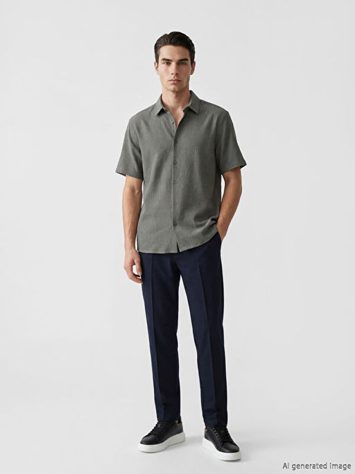 Regular Fit Erkek Dokulu G?mlek