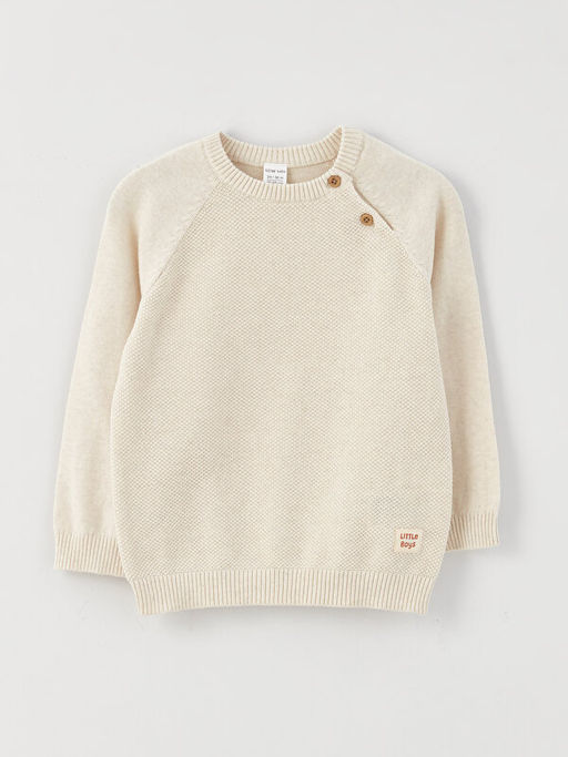 Bisiklet Yaka Uzun Kollu Erkek Bebek Triko Kazak - Waikiki фото 3