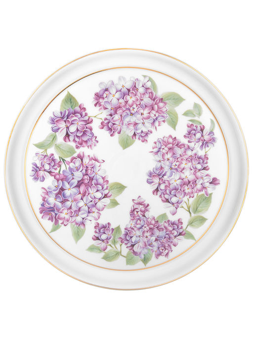 Блинница 23*23*9,5 см "Сирень" фарфор NEW BONE CHINA