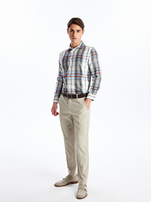 Rahat Kal?p Uzun Kollu Ekose Erkek G?mlek