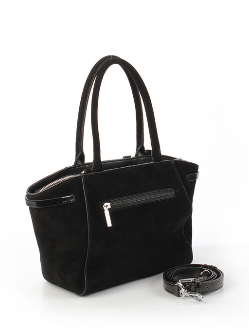 LACCOMA сумка Y2373F-черный натуральная замша, натуральная кожа полиэстер  фото 4