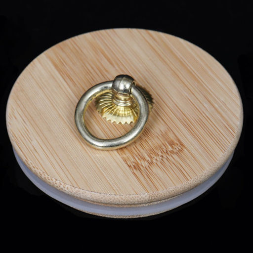 Банка для сыпучих бамбуковая крышка рифленая 500 мл 90/100 мм /LCSC4103 /уп120/ - ГалеонТрейд фото 3