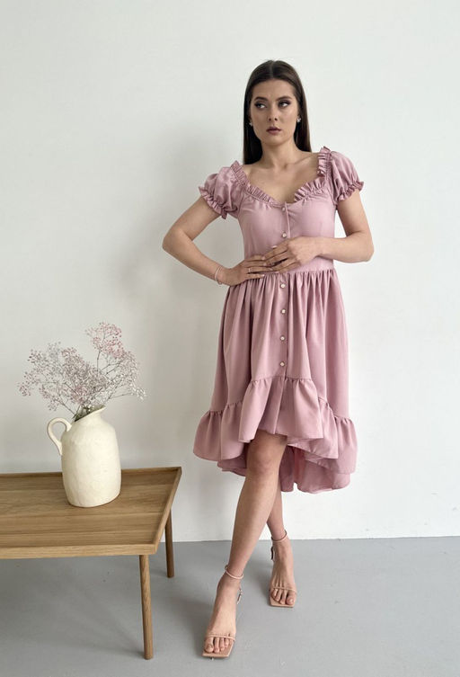 Платье AURA 3212-176 ПЫЛЬНО-РОЗОВЫЙ