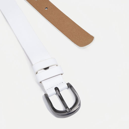 Ремень женский, ширина 3 см, винт, пряжка метал, цвет белый - Simaland фото 2