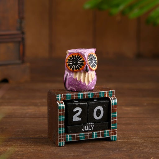 Вечный календарь настольный Сова у камина, 9.5417 см, дерево, МИКС - Simaland фото 6