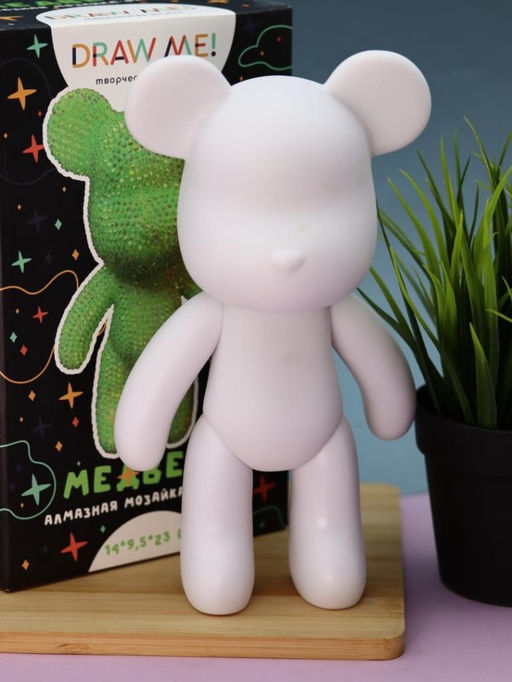 Алмазная мозаика на фигурке Draw Me! Green bear, (14*9.5*23 см)
