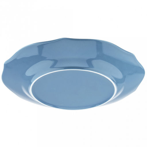 "Утренняя лазурь" Тарелка мелкая фарфоровая д267мм, h30мм, волнистый край, отводка, синий (Китай)