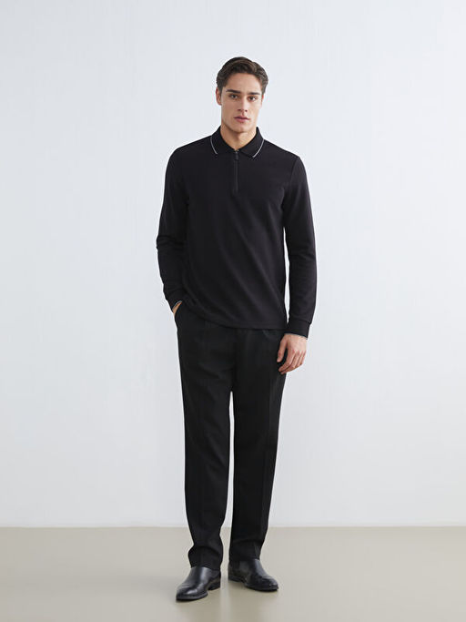 Polo Yaka Uzun Kollu Erkek Ti??rt