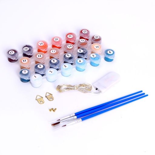 Картина по номерам на раме, с гирляндой Девочка на луне, 30х40 см - Школа талантов фото 4