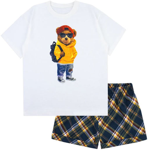 Комплект футболка кулирка, шорты футер 2х нитка петля 7011900102 - Youlala фото 17