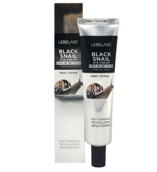 Крем для кожи вокруг глаз с муцином черной улитки LEBELAGE, 40 ML