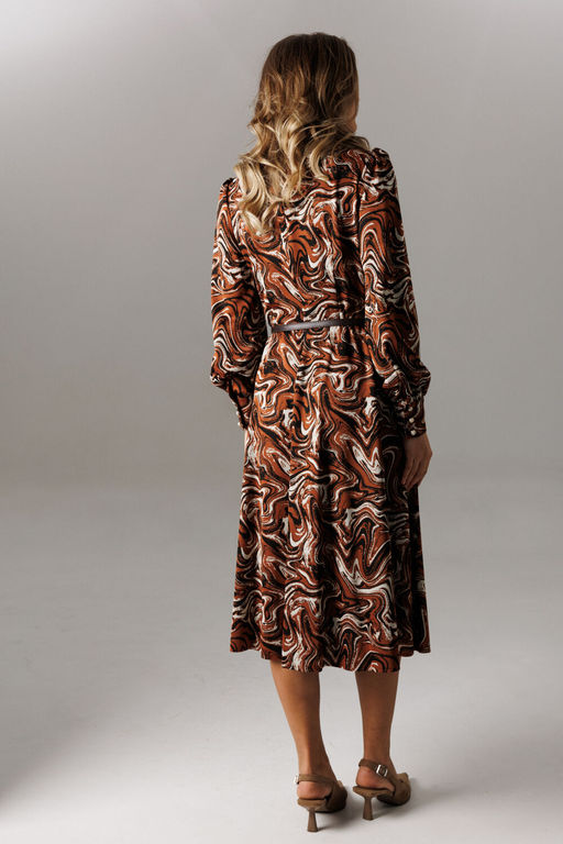 Платье Lars Style 1194 принт шоколадно-молочный