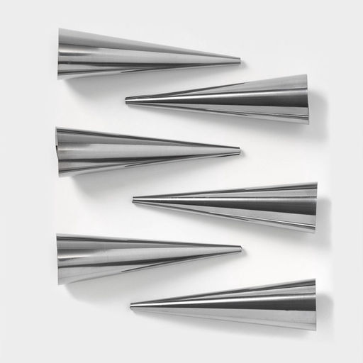 Набор форм для круассанов и трубочек Доляна, 6 шт., 11×3 см, цвет серебристый