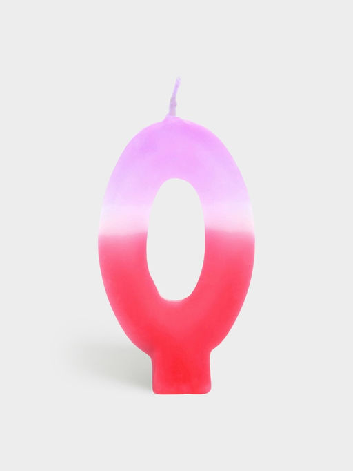 Цена за 10 шт. Свеча цифра для торта «0», 8×3.75×1 см