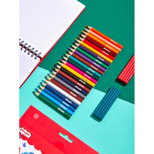 Карандаши цветные 24 цв/наб 6-гран №1School/Комус Класс ColorPics кртк,88мм  фото 8