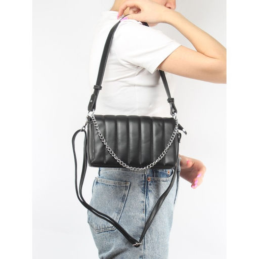 Сумка женская искусственная кожа UMUP-2023-076, 1отд, плечевой ремень, черный SALE 258662 - Adelia фото 5