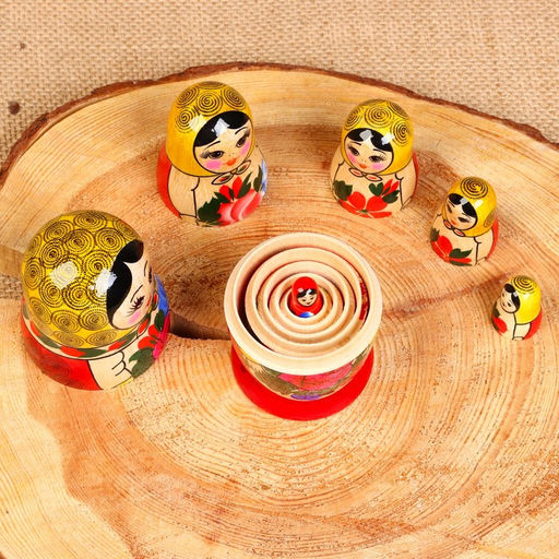 Матрёшка дерево «Семёновская», 6 кукольная, высшая категория