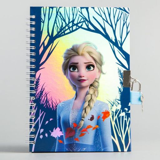 Записная книжка на замочке А5 "Эльза", Холодное сердце, 50 листов