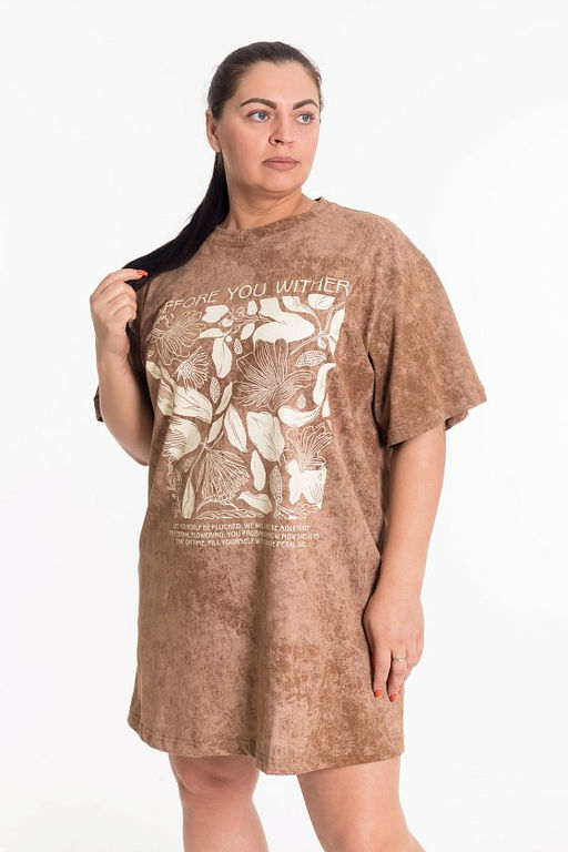 Туника М325112Пб коричневый - Елена фото 2