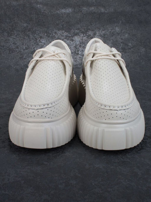 03-PDA169-2 BEIGE Полуботинки женские (натуральная кожа)