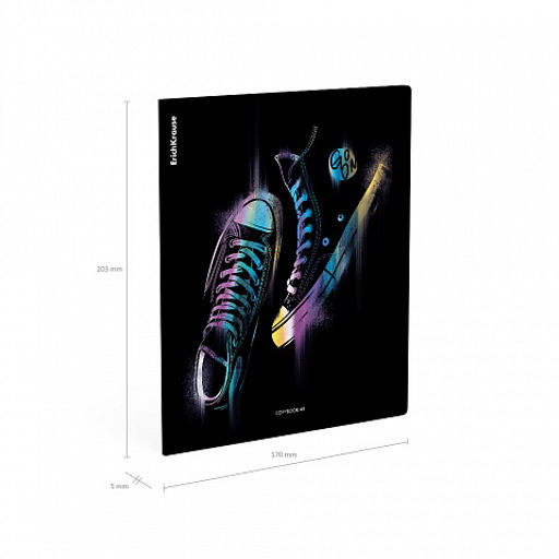 Цена за 5 шт. Тетрадь общая ученическая ErichKrause Sneakers, 48 листов, клетка, ламинация soft-touch+выборочный УФ-лак_MIX-PACK  фото 10