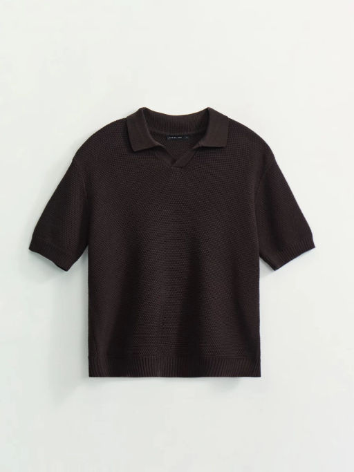 Джемпер поло фактурной вязки / Zarina фото 7