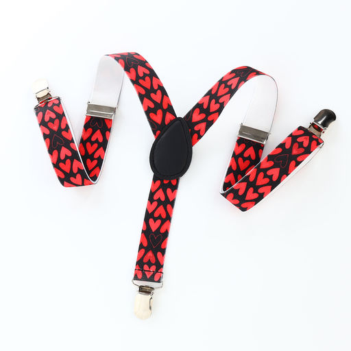 Подтяжки детские «Выбражулька», ширина 2.5 см, чёрная, красная