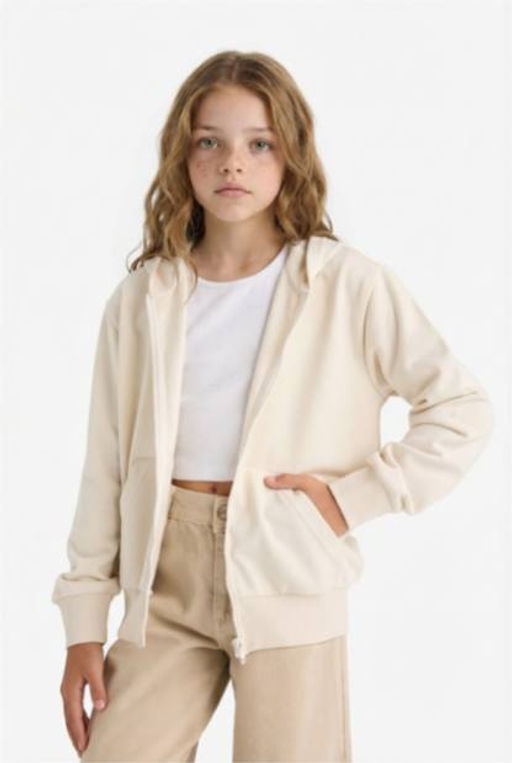 Regular F_t Basic Kap__onlu Fermuarl_ Sweatshirt K_z _ocuk - Defacto фото 4