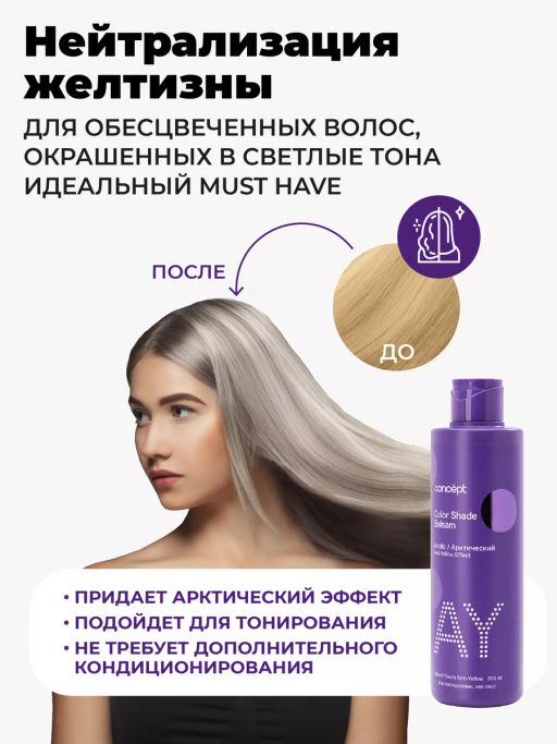 Blond explosion Бальзам оттеночный эффект арктический блонд Concept 300 мл  фото 14