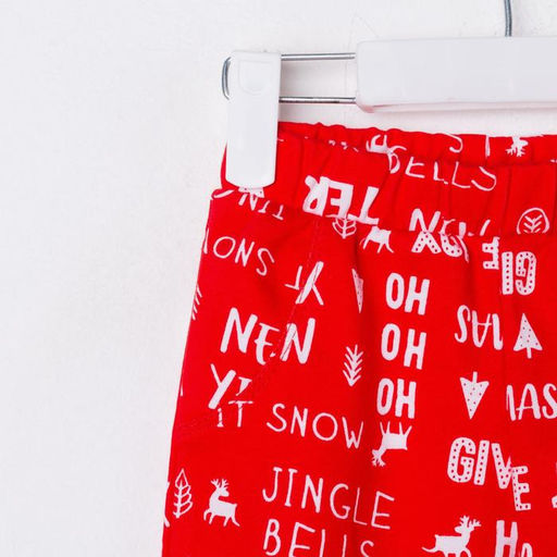 Штанишки Крошка Я Happy winter, рост 62-68 см, красный  фото 2