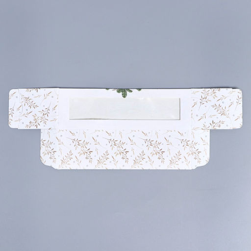 Цена за 5 шт. Коробка для макарун «С Новым годом» 18×5.5×5.5 см