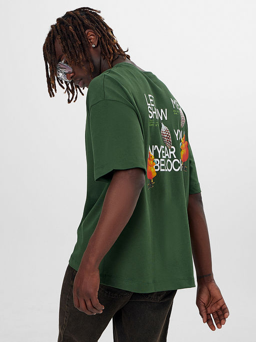 Футболка мужская зеленая с новогодним принтом - Mark formelle фото 6