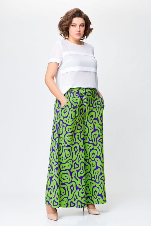 Блуза Swallow 803.2 черный+серебряный узор фото 421