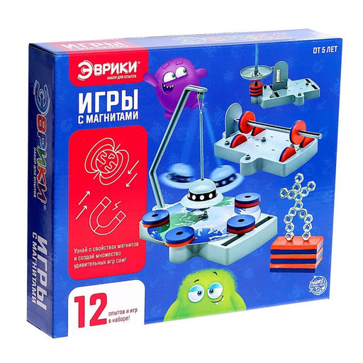 Набор для опытов Игры с магнитами, 12 опытов и игр - Эврики фото 10