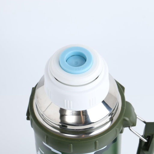 Термос Мастер К Движение, 1.2 л, 11?29 см, с кружкой, сохраняет тепло 18 ч, нержавеющая сталь, зелёный