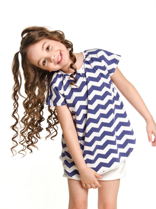 Футболка для девочки UD 1358 т.синий - Mini maxi фото 12